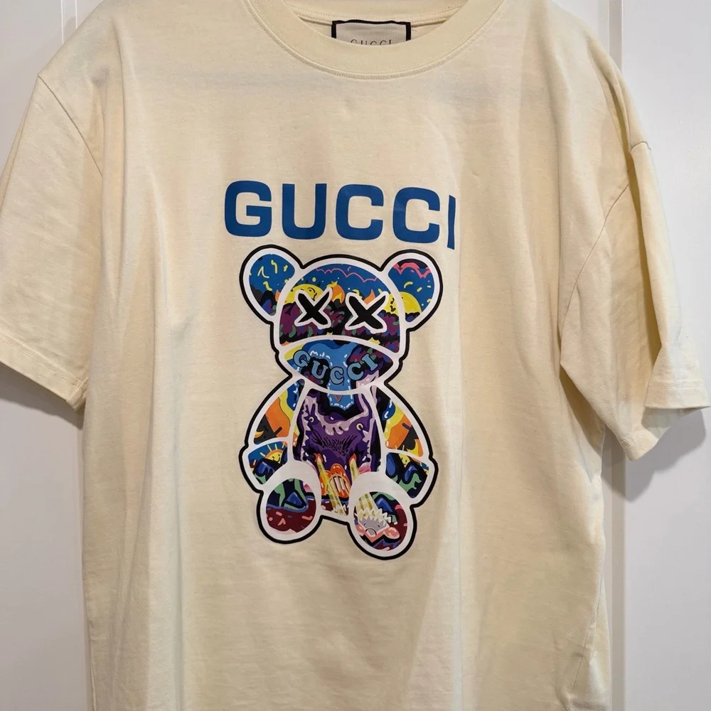 Gucci Cream Logo Crewneck Tee